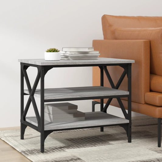 Side Table Grey Sonoma 55X38X45 Cm Engineered Wood