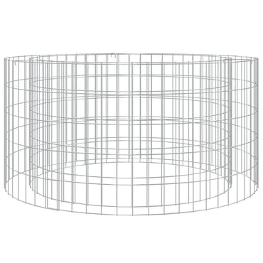 Gabion Fire Pit Ø 100 Cm Galvanised Iron