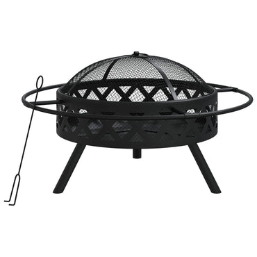 Fire Pit With Poker 70 Cm Xxl Steel