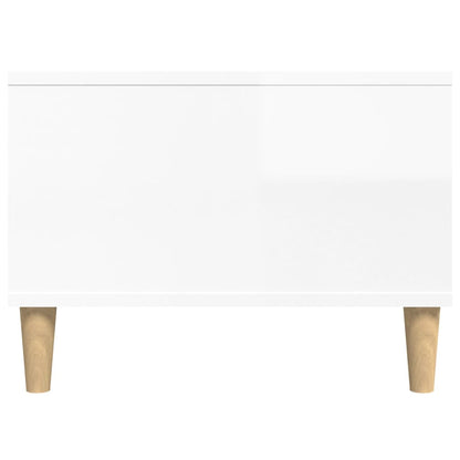 Coffee Table High Gloss White 90X50X36,5 Cm Engineered Wood