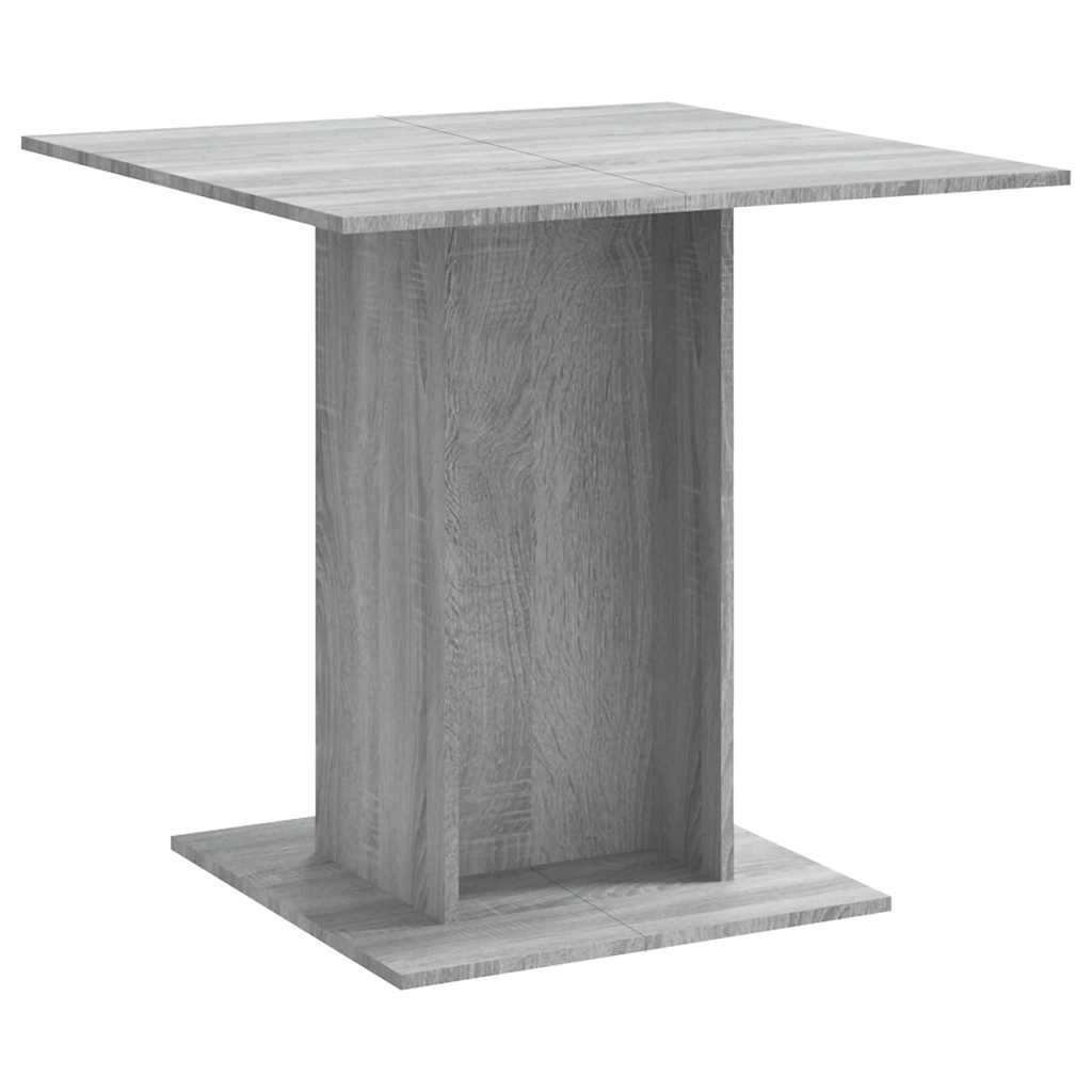 Dining Table Grey Sonoma 80X80X75 Cm Engineered Wood