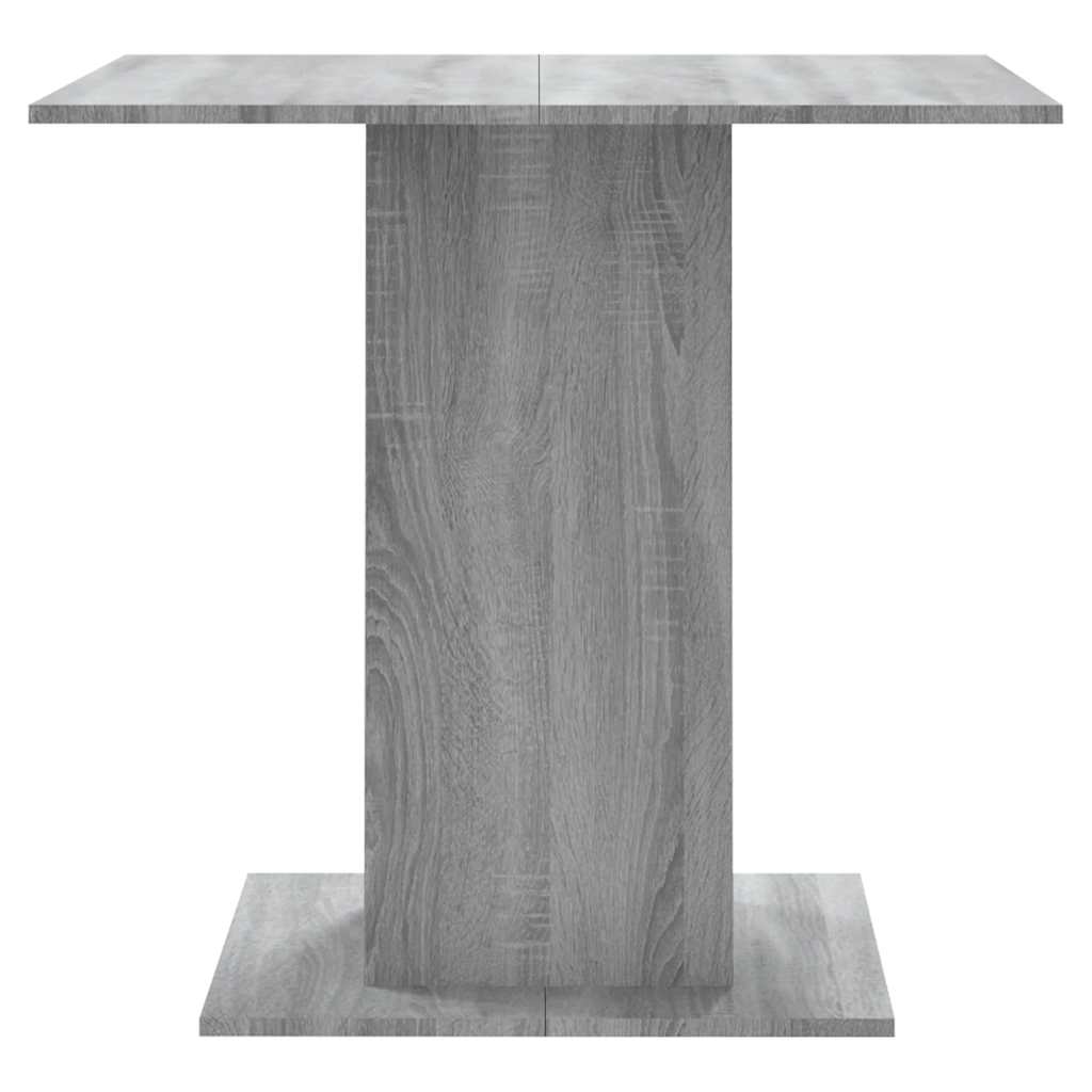 Dining Table Grey Sonoma 80X80X75 Cm Engineered Wood