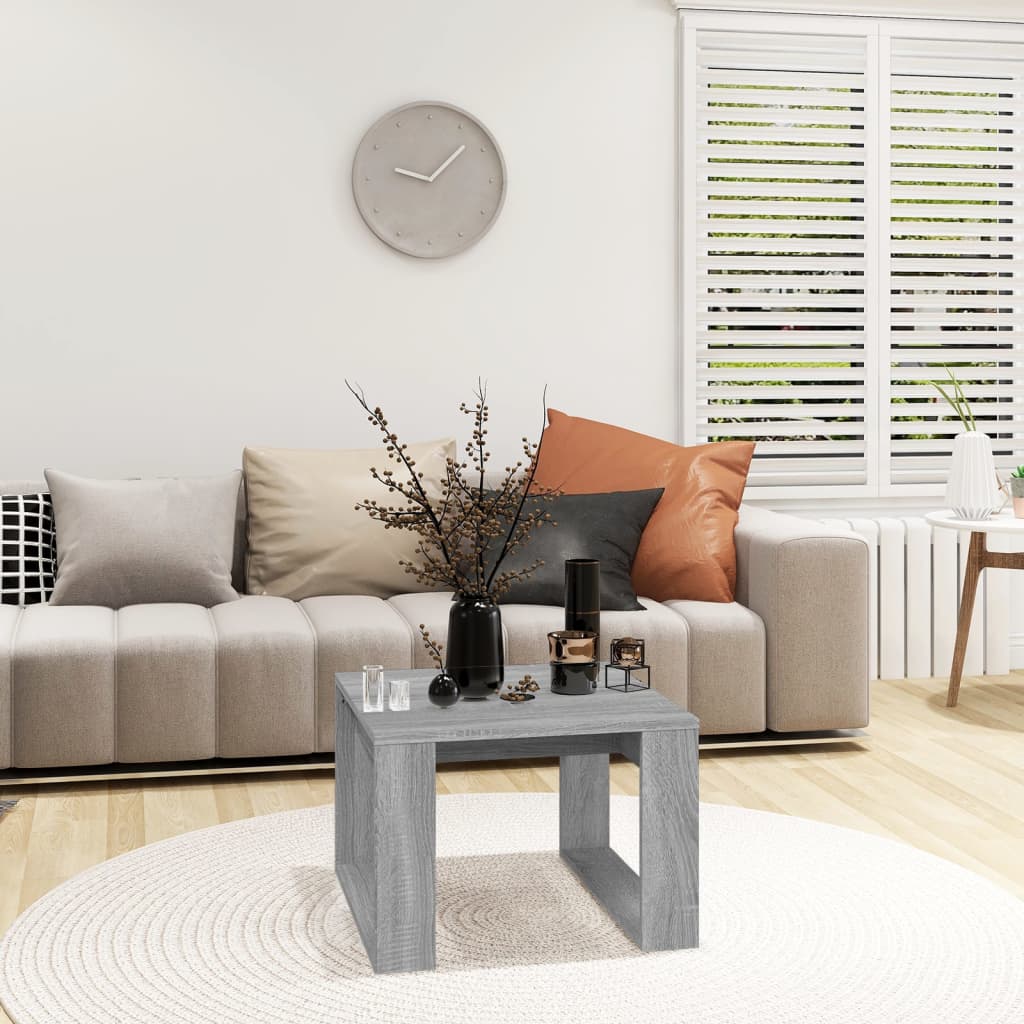 Side Table Grey Sonoma 50X50X35 Cm Engineered Wood