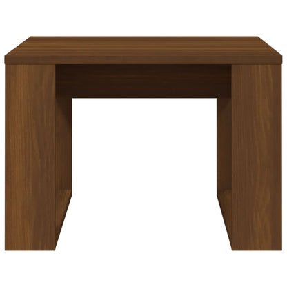 Side Table Brown Oak 50X50X35 Cm Engineered Wood