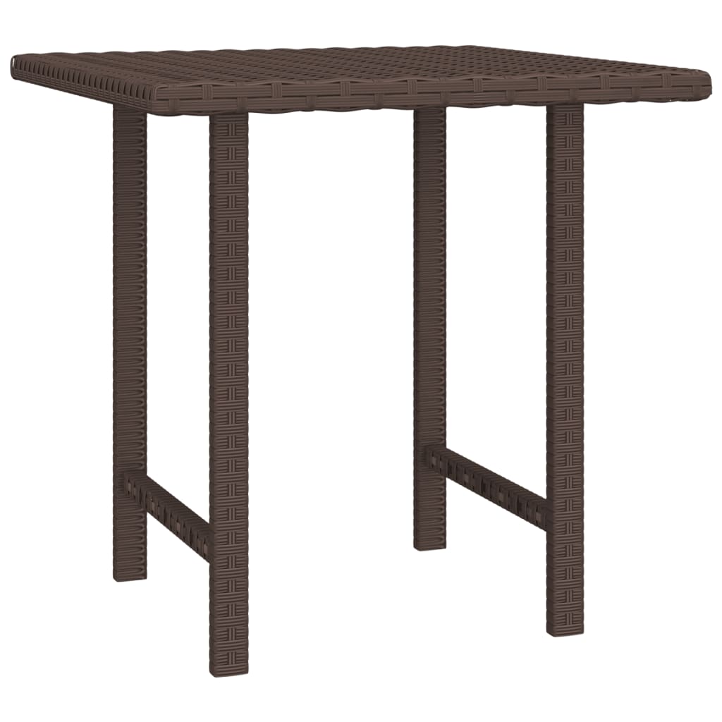 Side Tables 3 Pcs Brown Poly Rattan