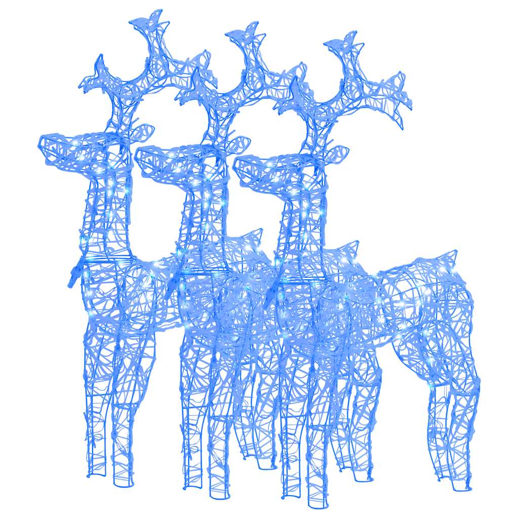 Reindeer Christmas Decorations 3 Pcs 60X16X100 Cm Acrylic