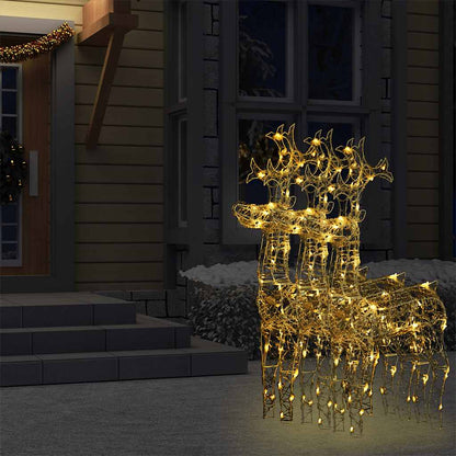 Reindeer Christmas Decorations 3 Pcs 60X16X100 Cm Acrylic