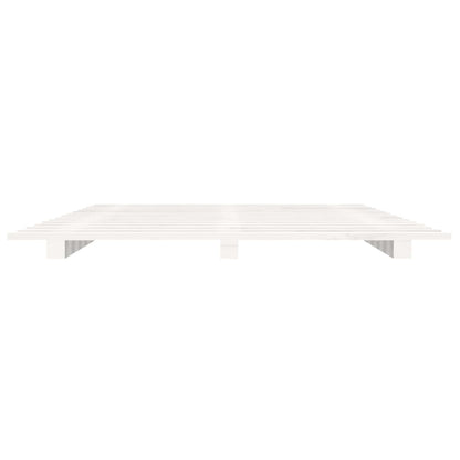 Bed Frame White 90X190 Cm Single Solid Wood Pine