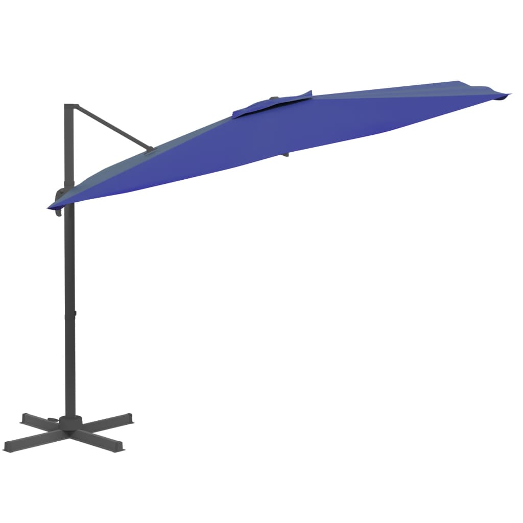 Cantilever Garden Parasol With Aluminium Pole Azure Blue 400X300 Cm