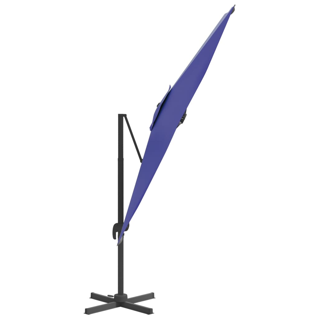 Cantilever Garden Parasol With Aluminium Pole Azure Blue 400X300 Cm