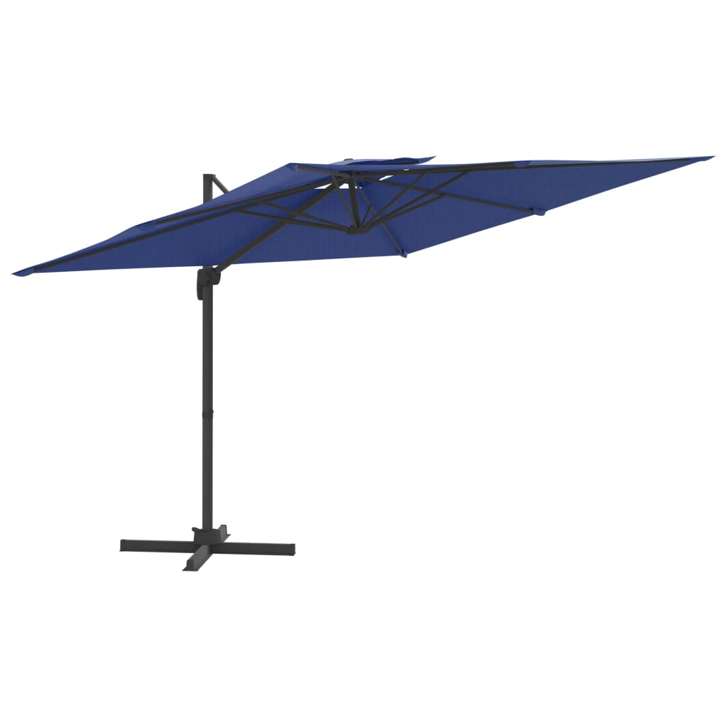 Double Top Cantilever Garden Parasol Azure Blue 300X300 Cm