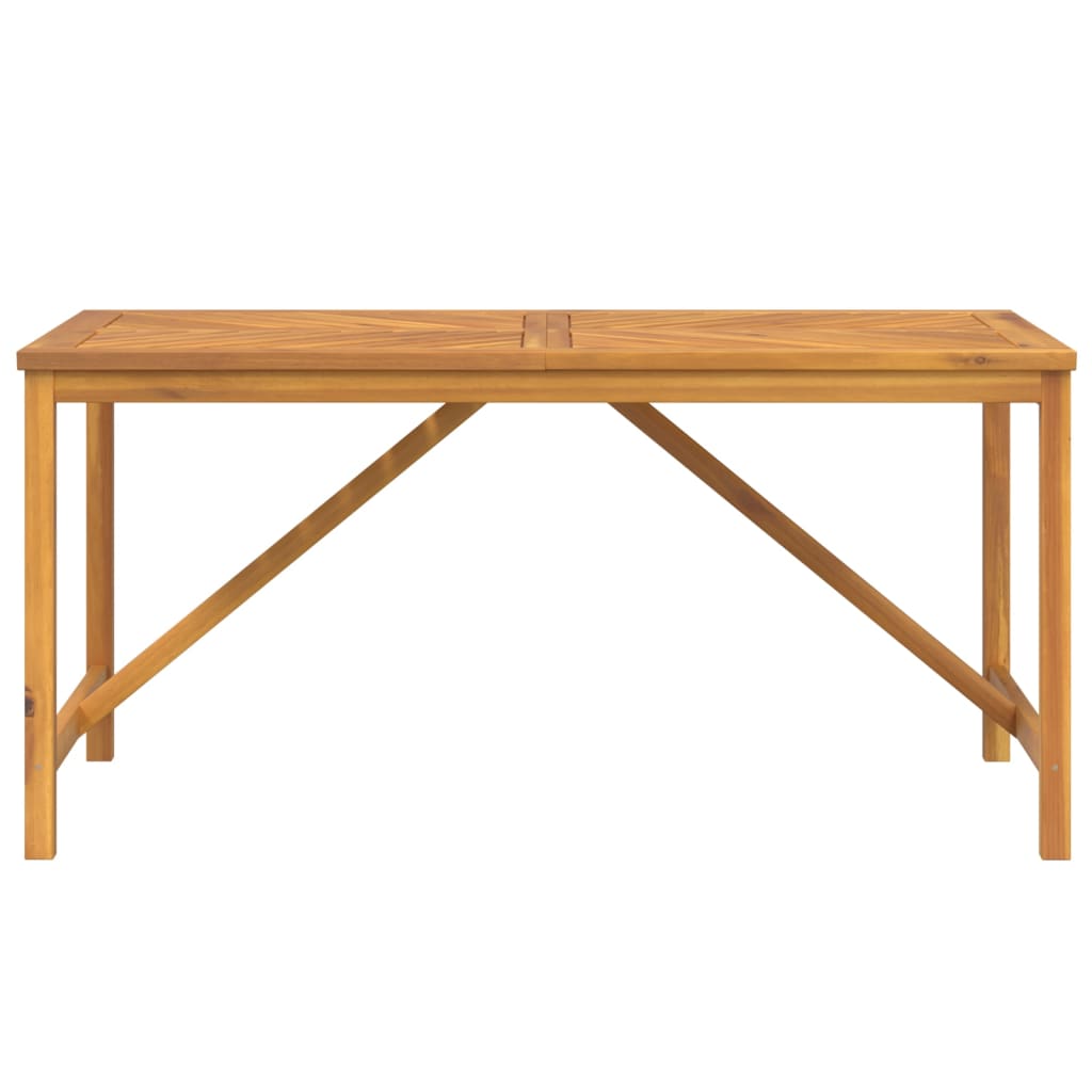 Garden Dining Table 150X90X74 Cm Solid Wood Acacia