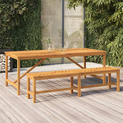 Garden Dining Table 200X90X74 Cm Solid Wood Acacia