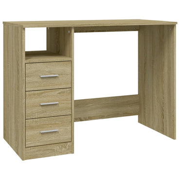 Desk With Drawers Sonoma Oak 102X50X76 Cm Engineered Wood