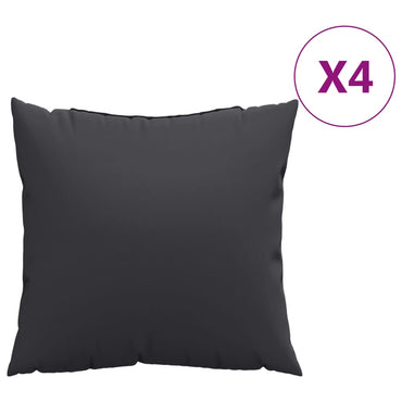 Sofa Cushions 4 Pcs Black 40X40 Cm Fabric