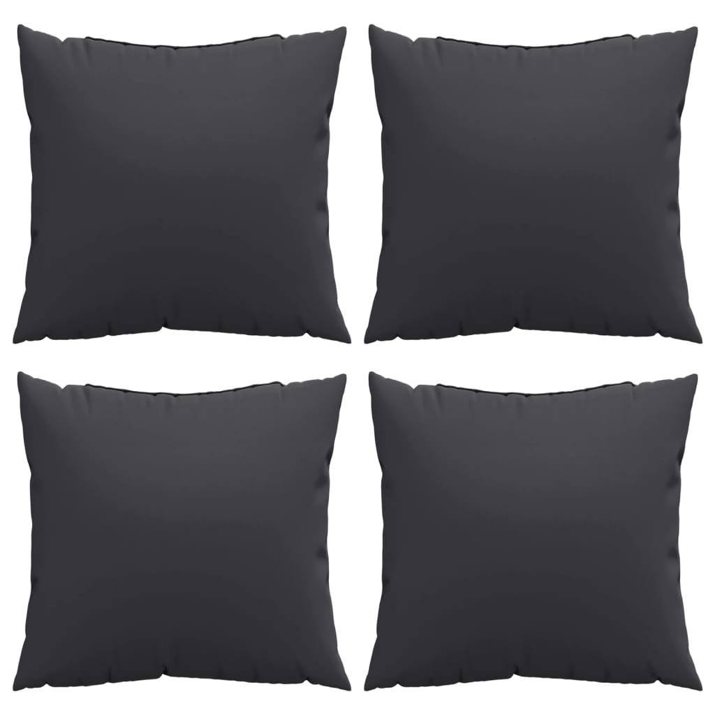 Sofa Cushions 4 Pcs Black 40X40 Cm Fabric