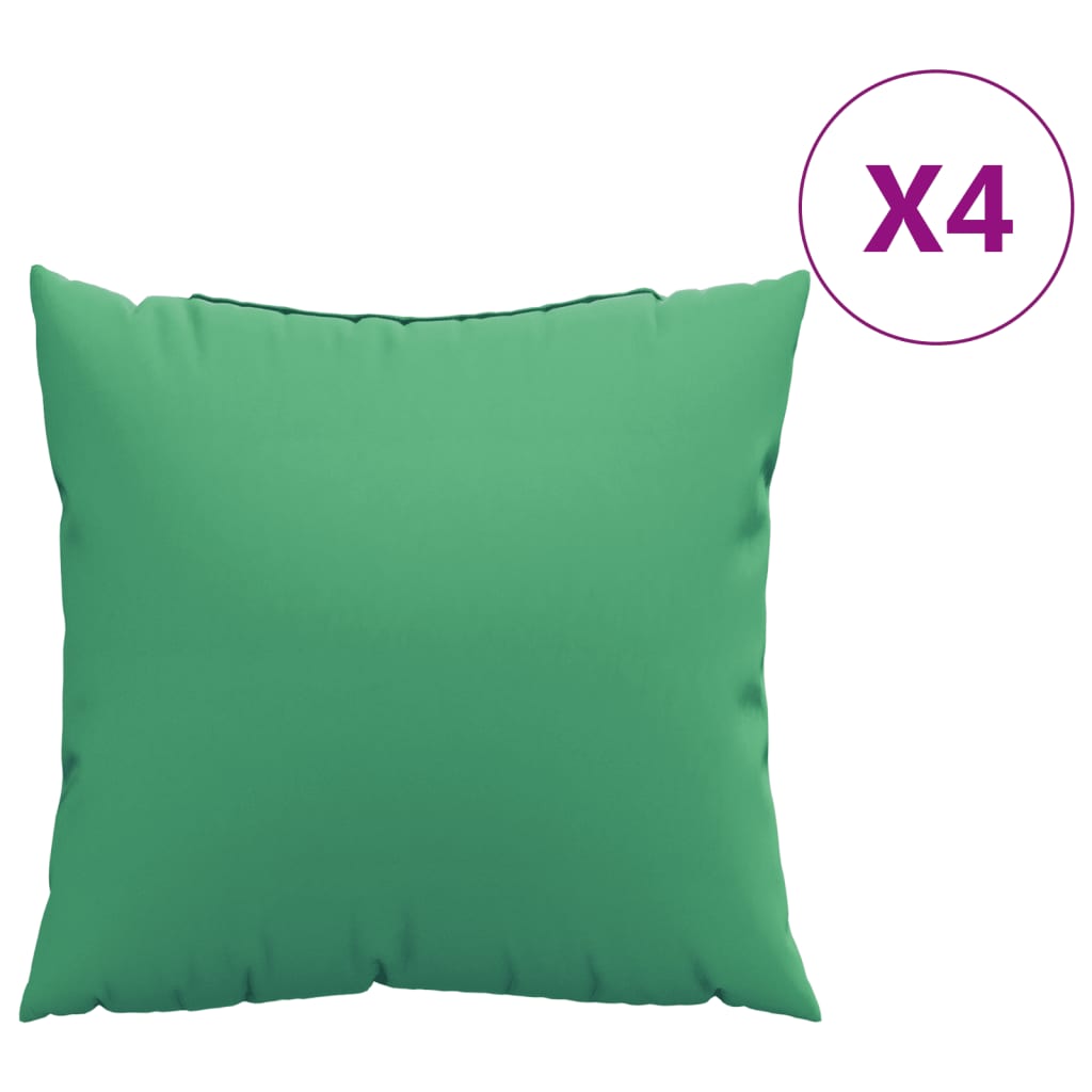 Sofa Cushions 4 Pcs Green 50X50 Cm Fabric