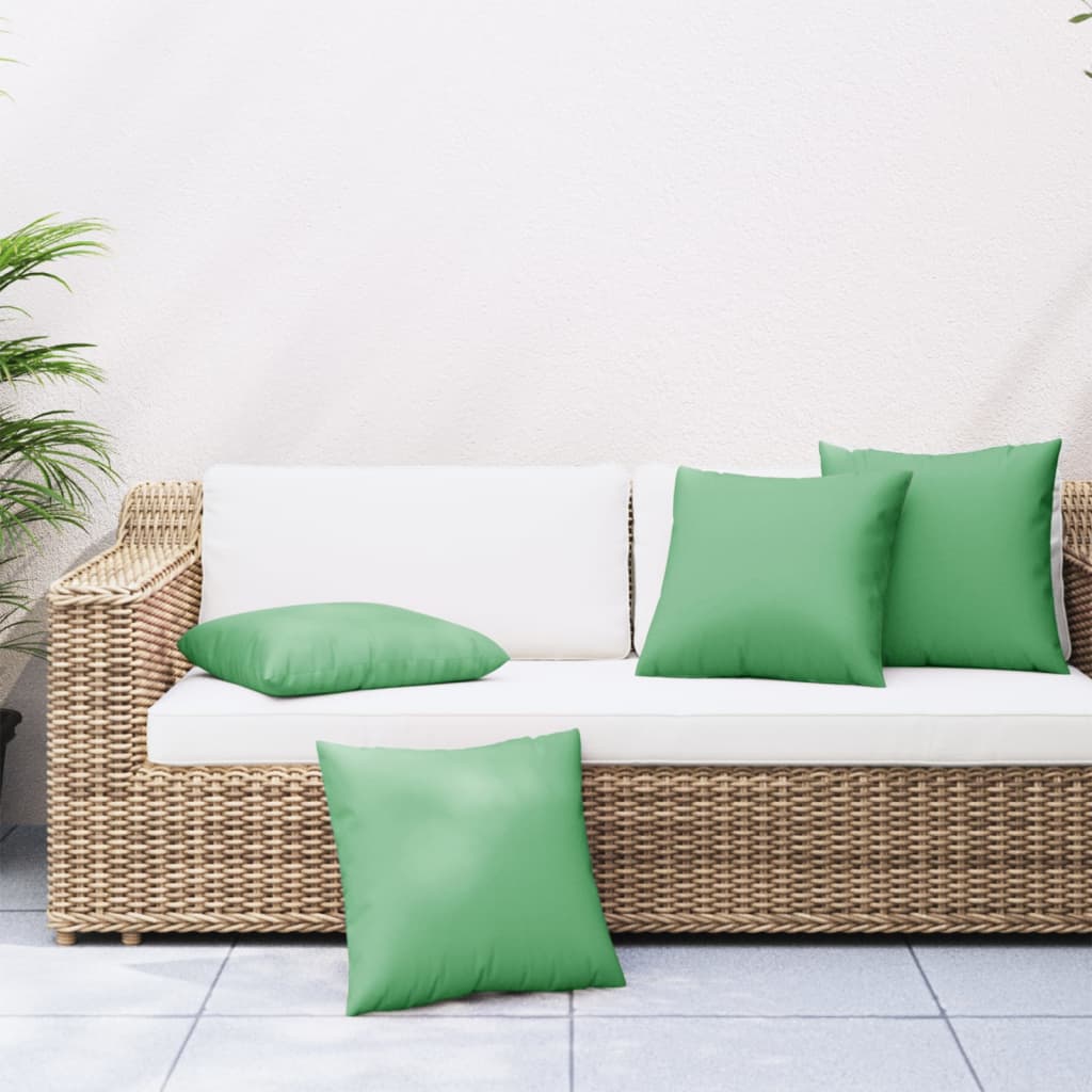 Sofa Cushions 4 Pcs Green 50X50 Cm Fabric