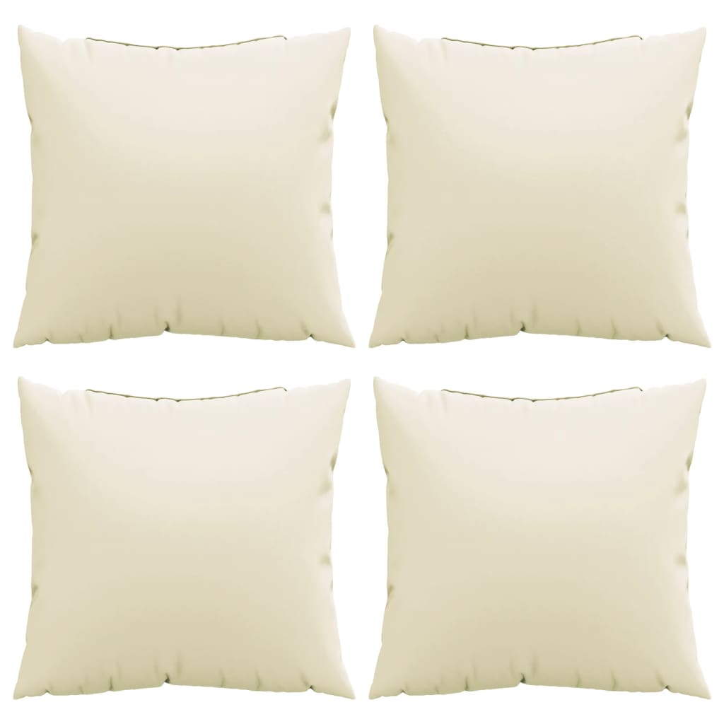 Sofa Cushions 4 Pcs Cream 60X60 Cm Fabric