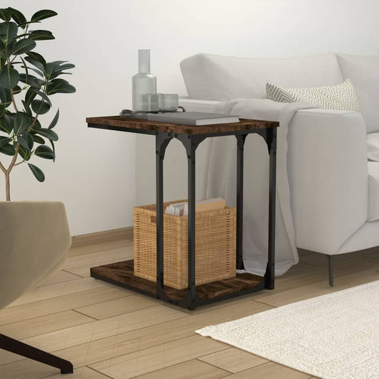 Side Table Smoked Oak 50X35X52 Cm Engineered Wood