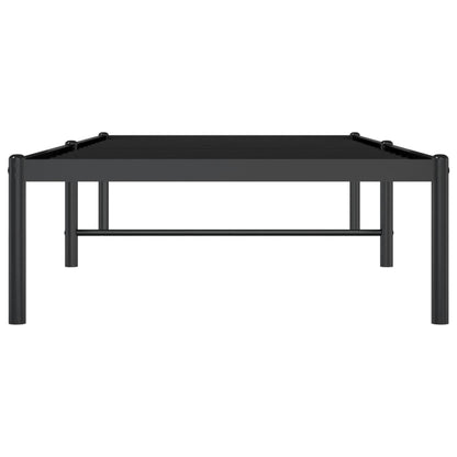 Metal Bed Frame Without Mattress Black 75X190Cm