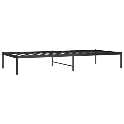 Metal Bed Frame Without Mattress Black 90X200Cm