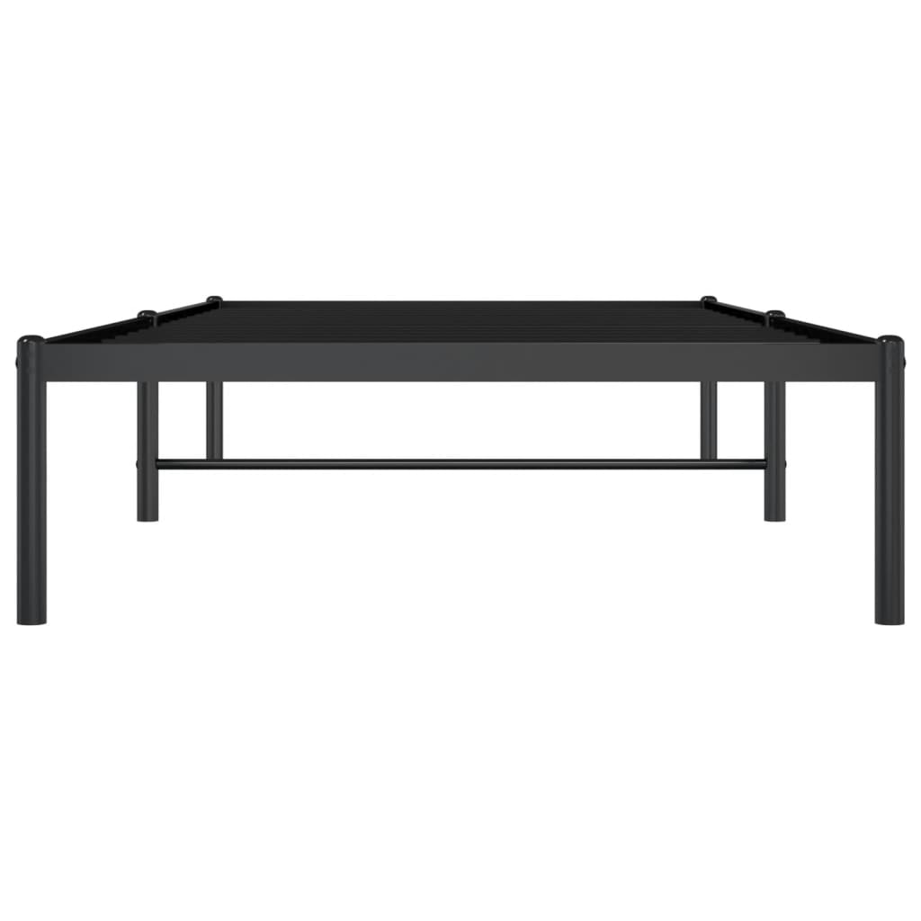 Metal Bed Frame Without Mattress Black 90X200Cm