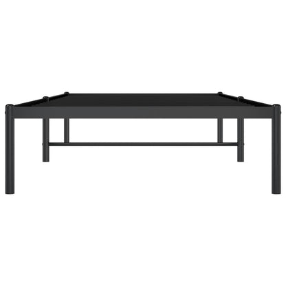 Metal Bed Frame Without Mattress Black 90X200Cm