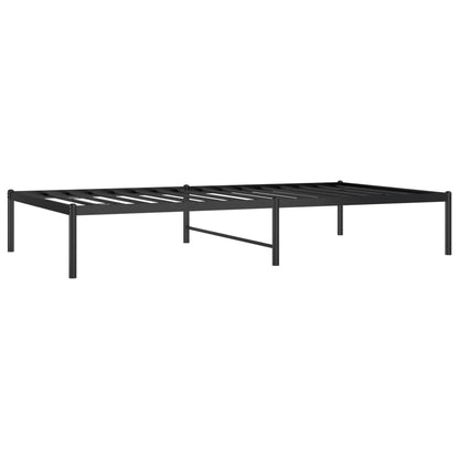 Metal Bed Frame Without Mattress Black 100X190Cm