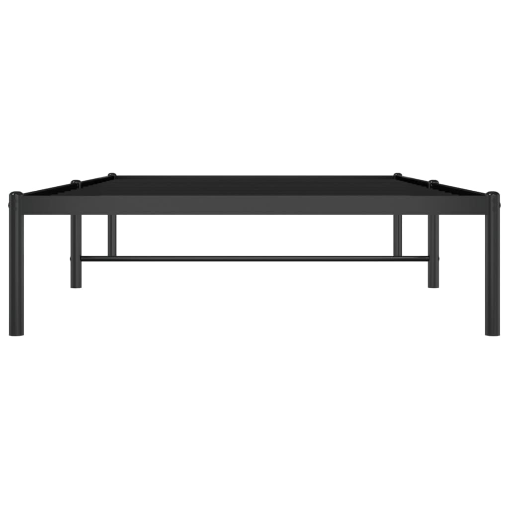 Metal Bed Frame Without Mattress Black 100X190Cm