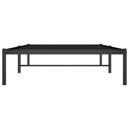 Metal Bed Frame Without Mattress Black 100X190Cm