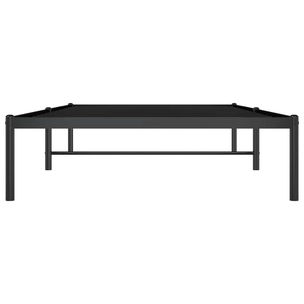 Metal Bed Frame Without Mattress Black 100X200Cm