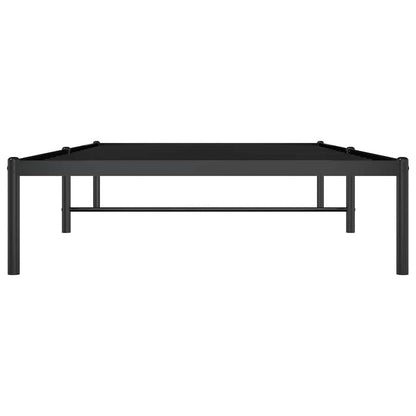 Metal Bed Frame Without Mattress Black 100X200Cm