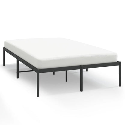 Metal Bed Frame Without Mattress Black 120X190Cm