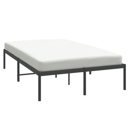 Metal Bed Frame Without Mattress Black 120X190Cm