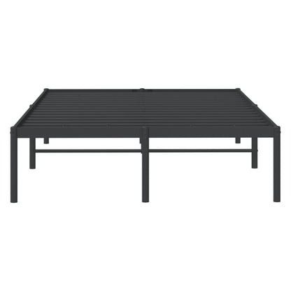 Metal Bed Frame Without Mattress Black 120X190Cm