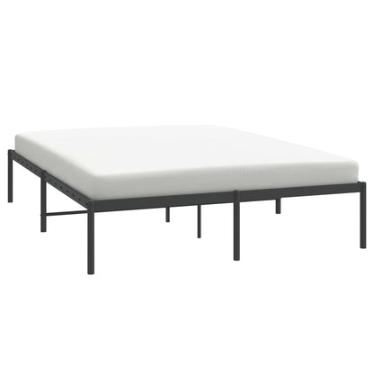 Metal Bed Frame Without Mattress Black 140X200Cm