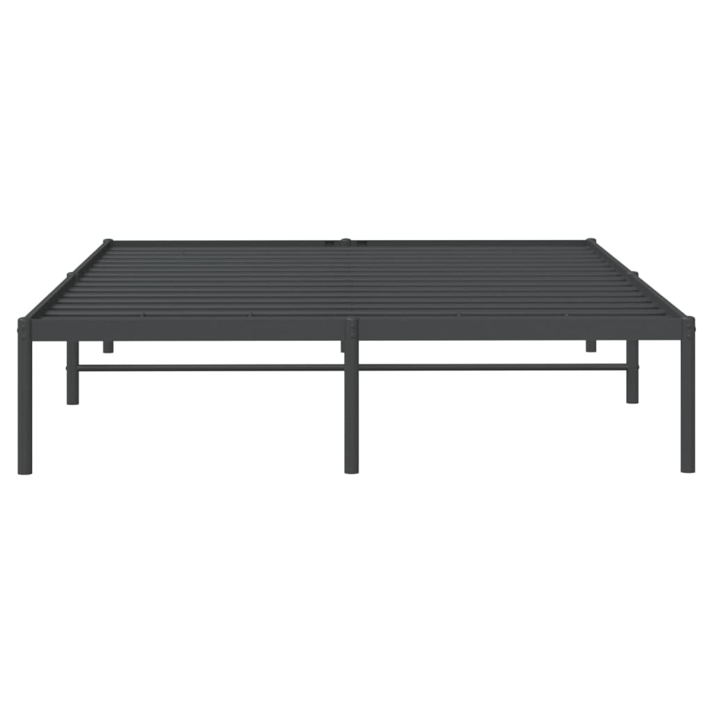 Metal Bed Frame Black 160X200 Cm