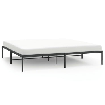 Metal Bed Frame Without Mattress Black 180X200Cm