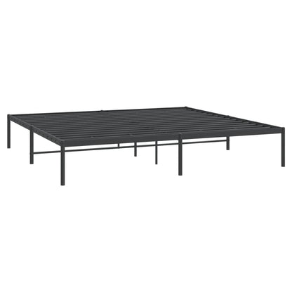 Metal Bed Frame Without Mattress Black 180X200Cm