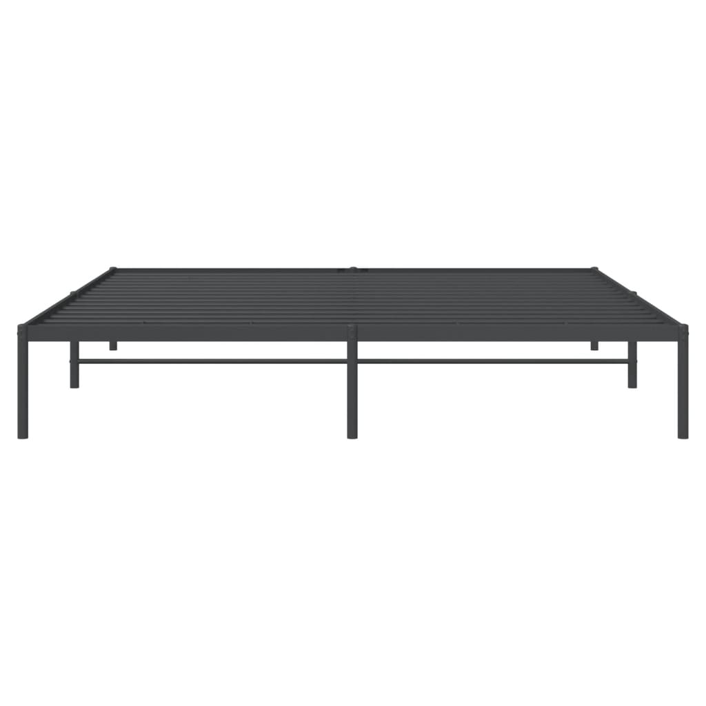 Metal Bed Frame Without Mattress Black 180X200Cm