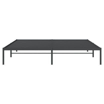 Metal Bed Frame Without Mattress Black 180X200Cm