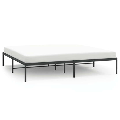 Metal Bed Frame Without Mattress Black 183X213Cm