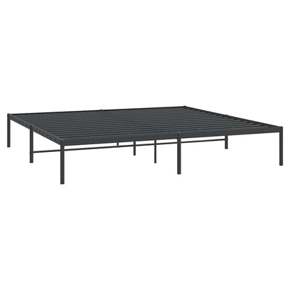 Metal Bed Frame Without Mattress Black 183X213Cm