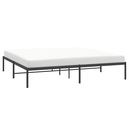 Metal Bed Frame Without Mattress Black 183X213Cm