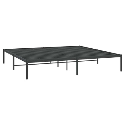 Metal Bed Frame Black 193X203 Cm