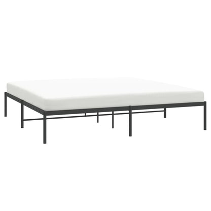 Metal Bed Frame Black 200X200 Cm