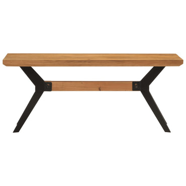 Dining Bench 110X40X46 Cm Solid Wood Acacia And Steel