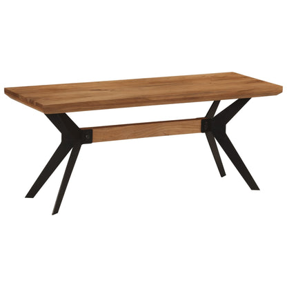 Dining Bench 110X40X46 Cm Solid Wood Acacia And Steel