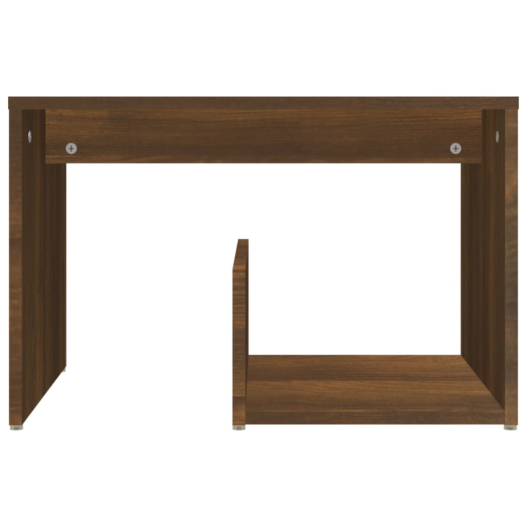 Side Table Brown Oak 59X36X38 Cm Engineered Wood